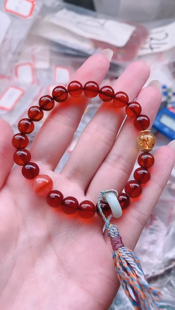 未镶嵌血珀手链多样性发拍一发一