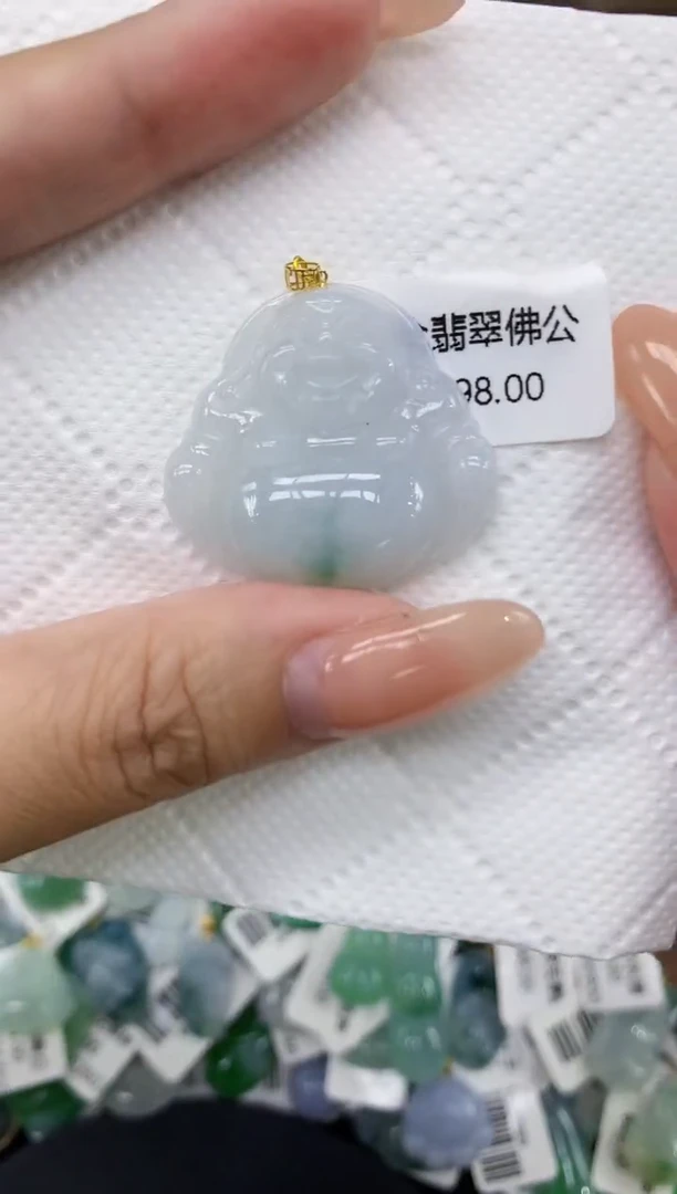 颈饰18K金镶嵌翡翠11111111111