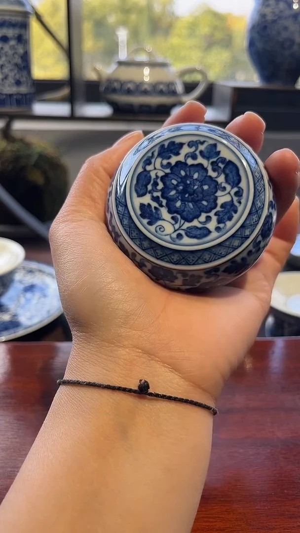 镹曰柴窑手工手绘青花