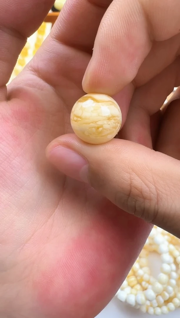 未镶嵌蜜蜡裸石蜜蜡单珠 14.9mm