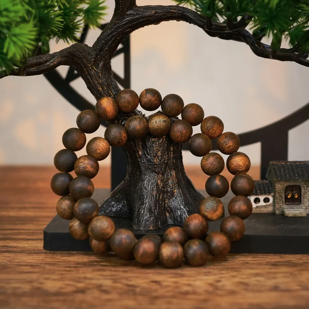 沉香【青霞沉香】老杨私藏香紫棋0.8圆珠双圈 多样性发其一