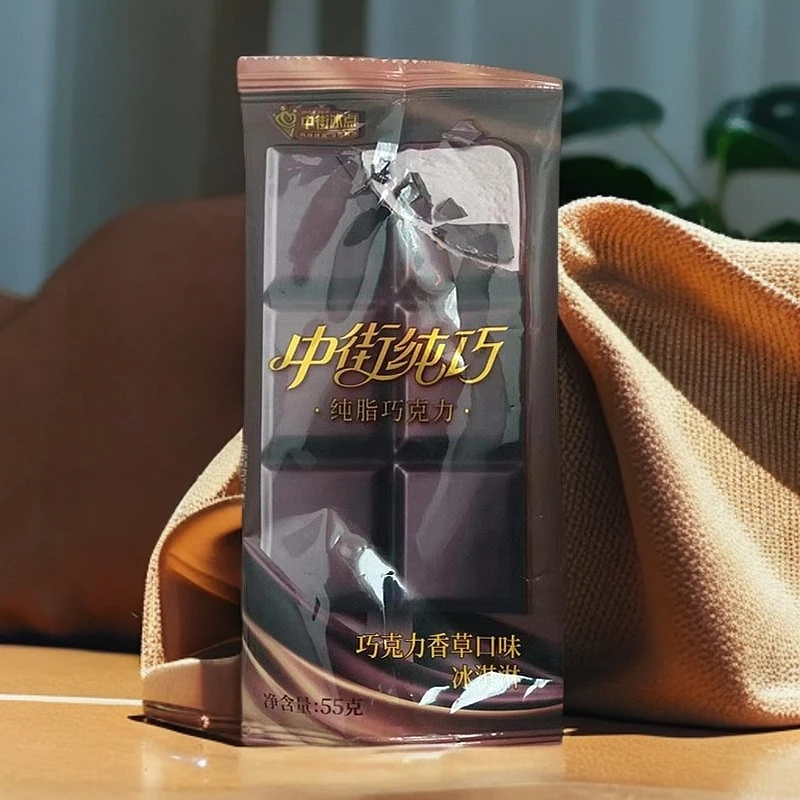 中街纯巧 纯脂巧克力55g五袋网红雪糕