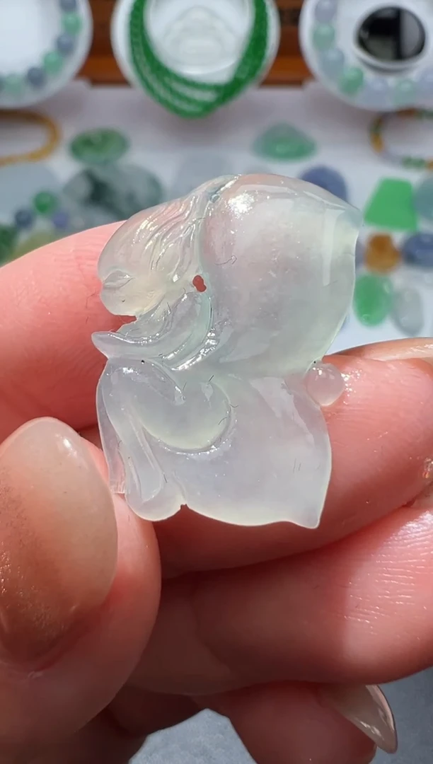 【闪购商品】定制翡翠未镶嵌22.1*16.2*2.8蝴蝶仙子