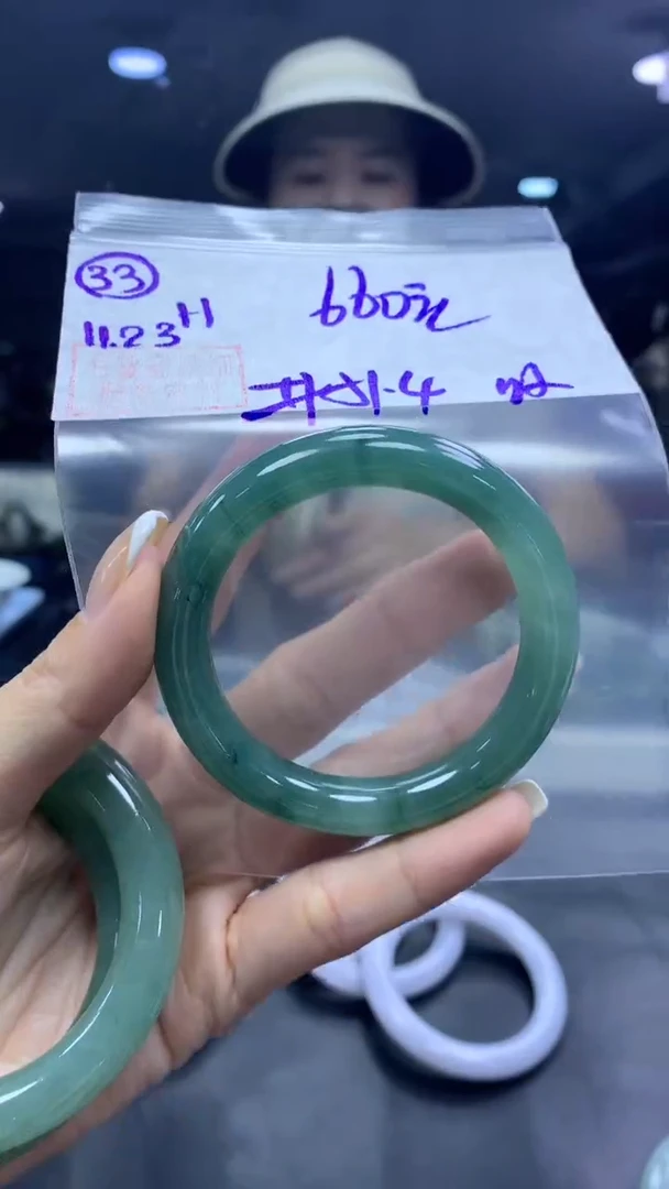 未镶嵌定制翡翠33手镯51.4纹+660元+拍一发一