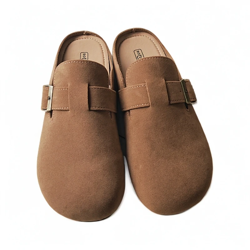 女士懒人拖休闲风包头拖舒适防滑夏季凉拖穆勒拖方头轻便时尚美观