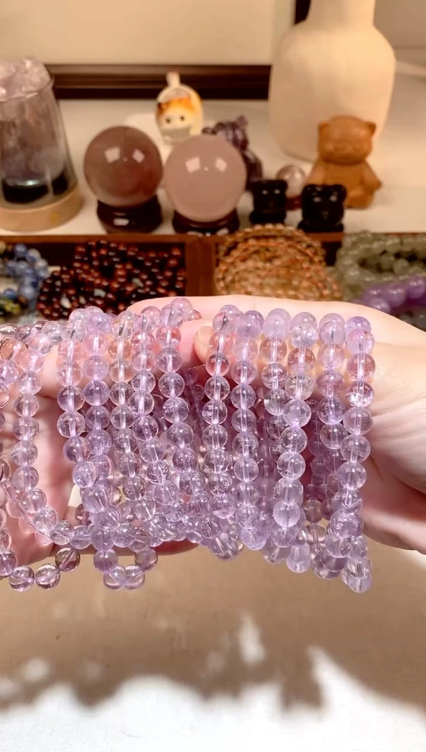 未镶嵌手串紫晶玻利维亚紫水晶手串 约7mm  多样性发一