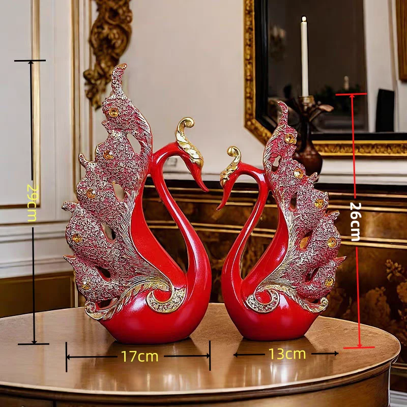 家居客厅房间酒柜装饰品桌面天鹅摆件创意北欧现代乔迁结婚送礼物