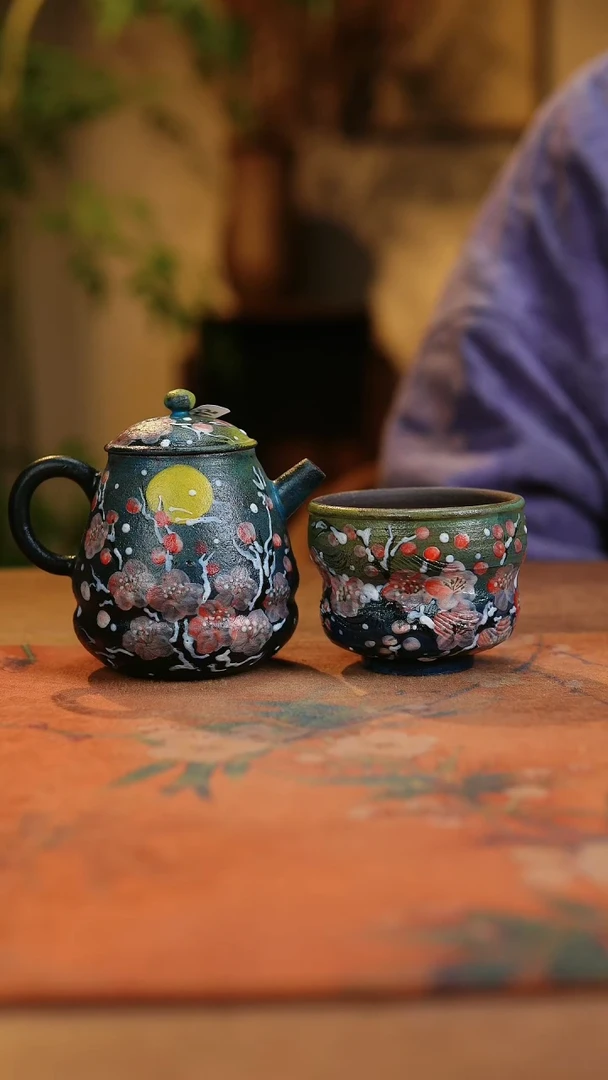 【闪购商品】瓷片1945景德镇手工手绘釉下彩高温瓷