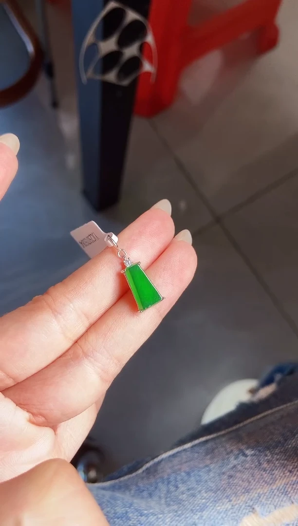 颈饰银S925镶嵌翡翠12