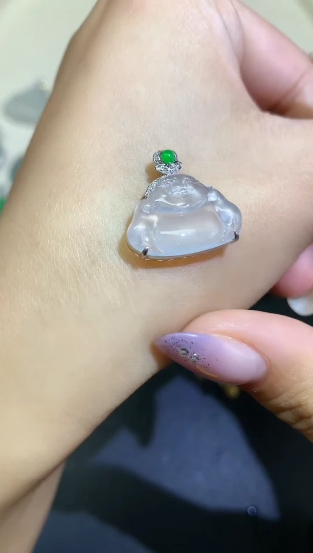 翡翠18K金镶嵌吊坠(不含链)吊坠A261|2800