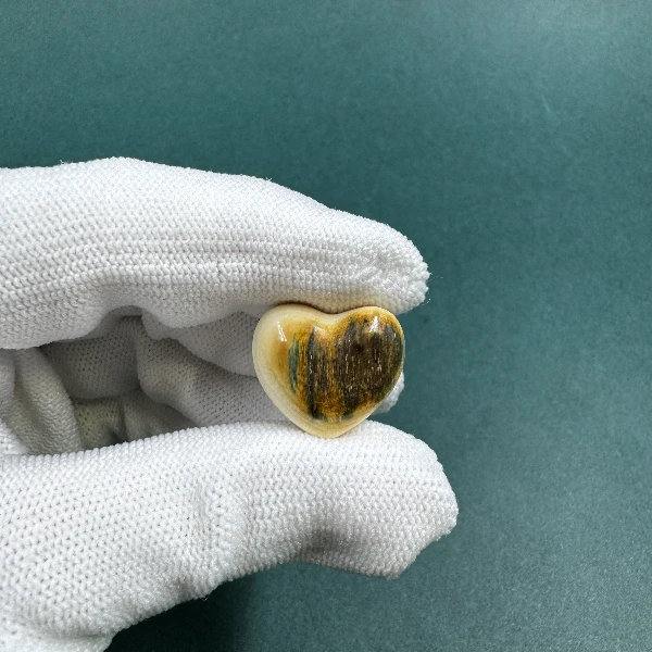 N1145天然猛犸猛犸牙爱心配饰支持鉴定假一罚四