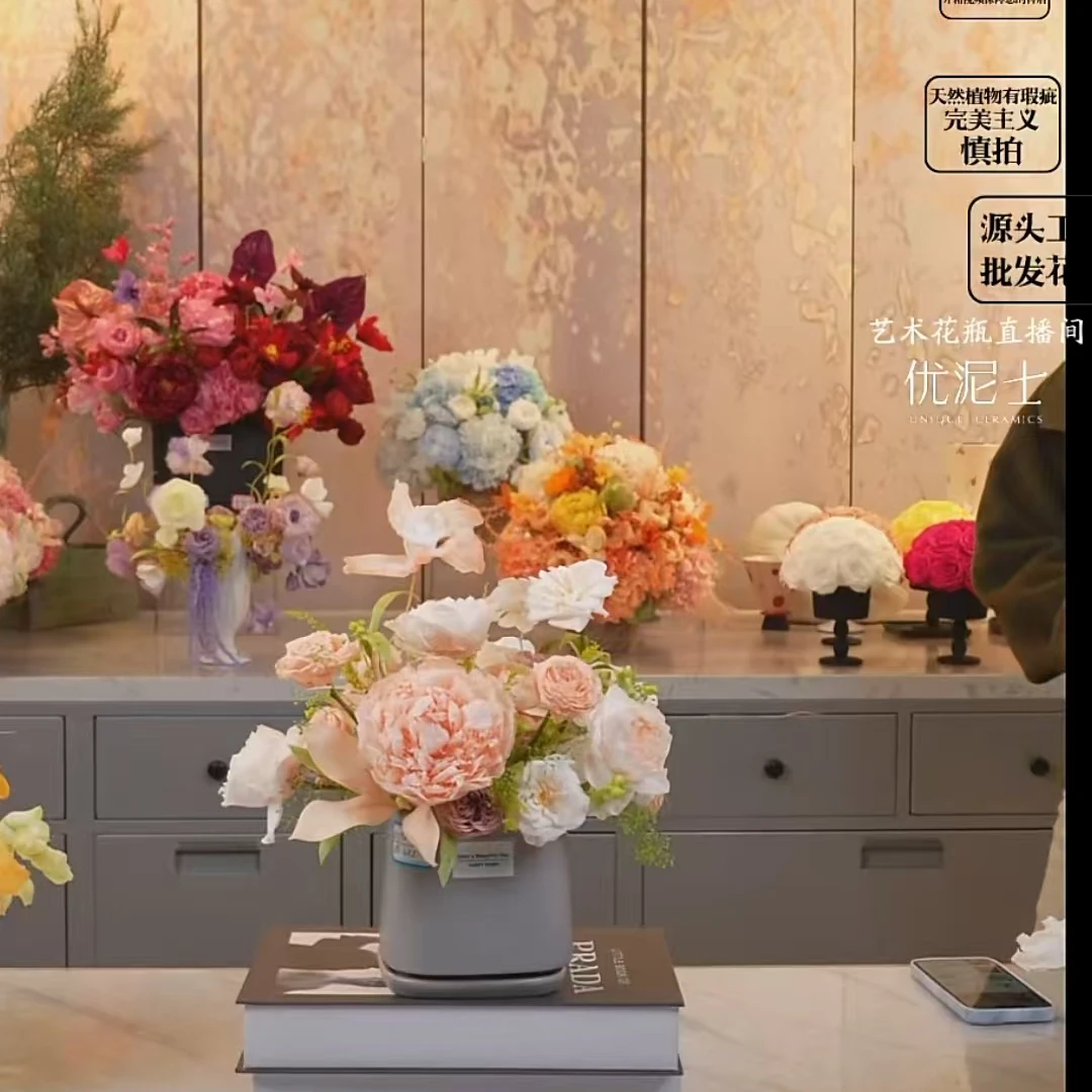 【粉雾星河】空间美陈/居家软装/永生花束/礼物/ 唯美 请录开箱视频