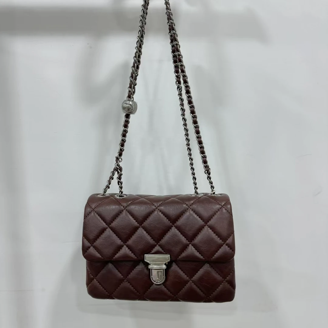 【芝麻集】QYX-9615-可可棕夏季新款简约百搭腋下斜跨轻奢女包