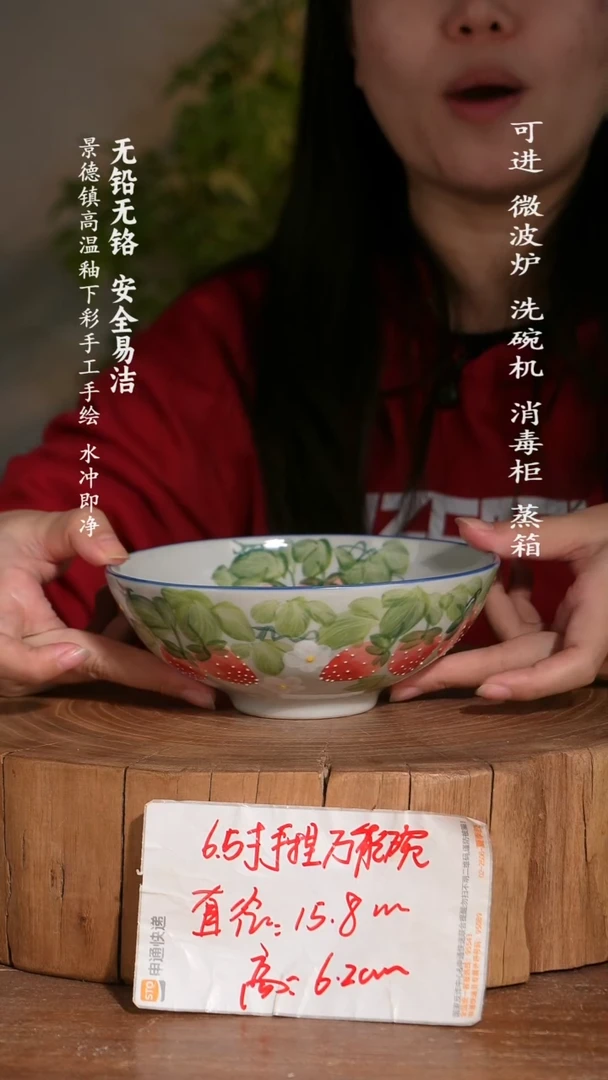 碗陶瓷景德镇高温瓷釉下彩手绘陶瓷