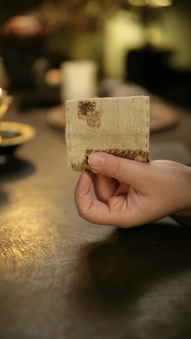 阿眠     老料柞蚕丝茶巾小