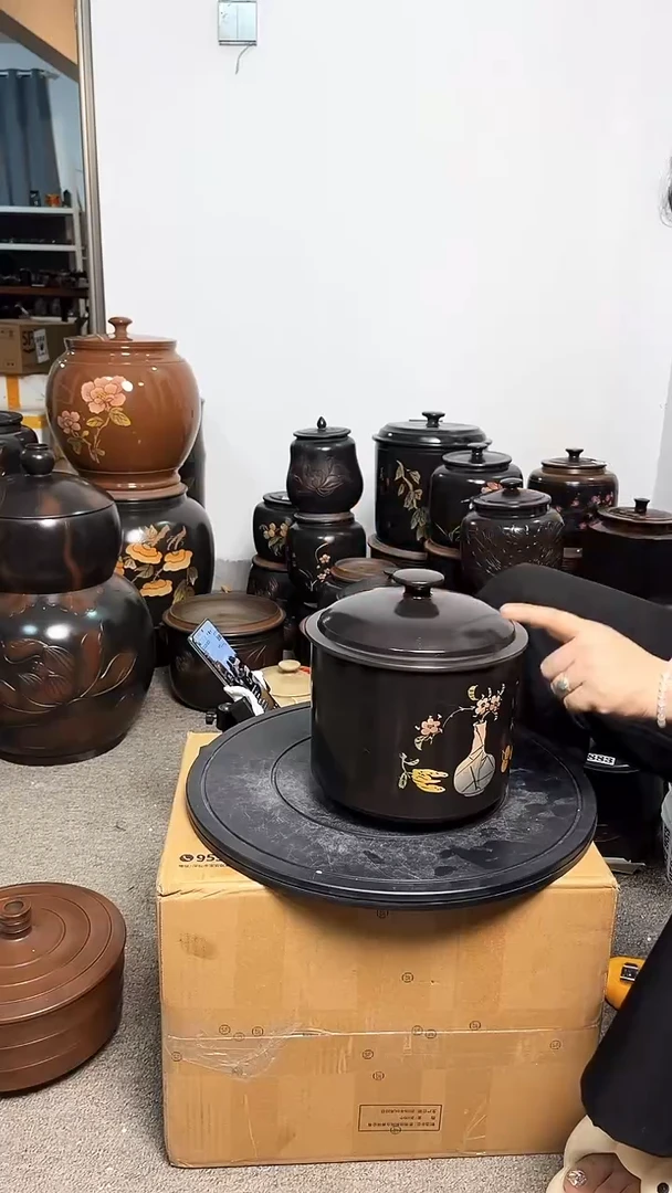 罐瑕疵茶叶罐 彩填小五饼  925