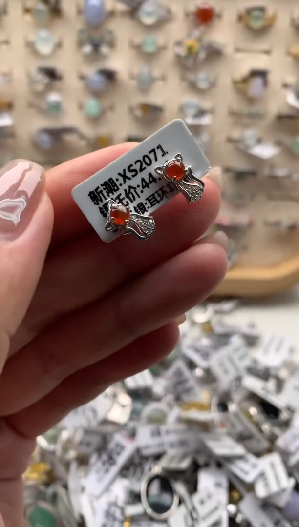 翡翠银S925镶嵌颈饰耳饰