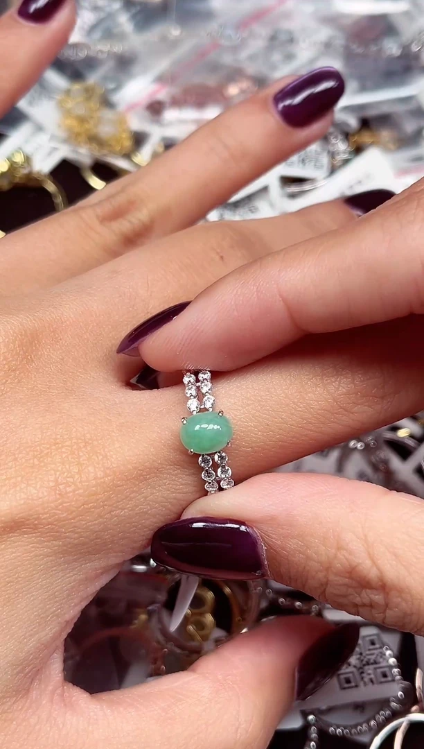 未镶嵌戒指翡翠A货