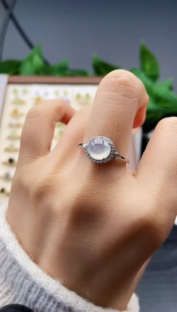 银S925镶嵌戒指翡翠12