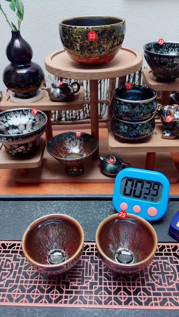 茶盏蒋*25号2个建盏工匠茶器