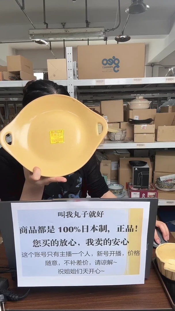 陶器万古烧 黄濑户耐热双耳陶板
