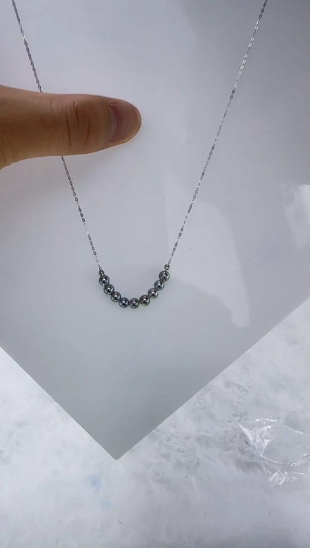 银S925镶嵌海水珍珠DA y333 灰珠微笑4