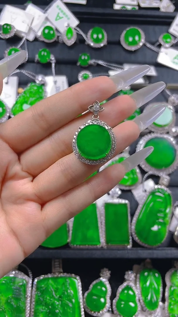 翡翠银S925镶嵌颈饰11111111