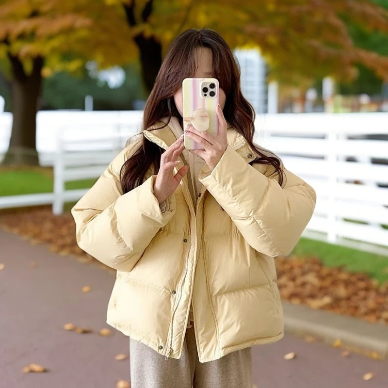 羽绒棉服女短款外套2025新款秋冬季韩版小个子加厚面包服棉袄上衣