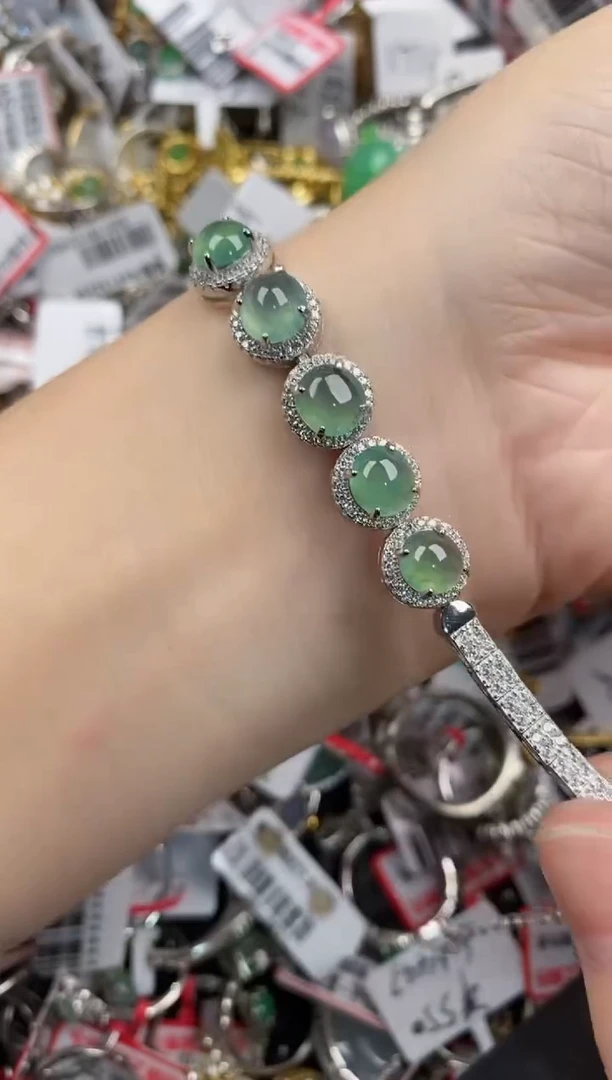 银S925镶嵌戒指翡翠444----7