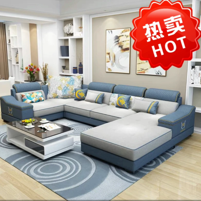 【图2】U型单贵妃沙发垫防滑四季款贵妃整张开叉柔软舒适加厚耐脏