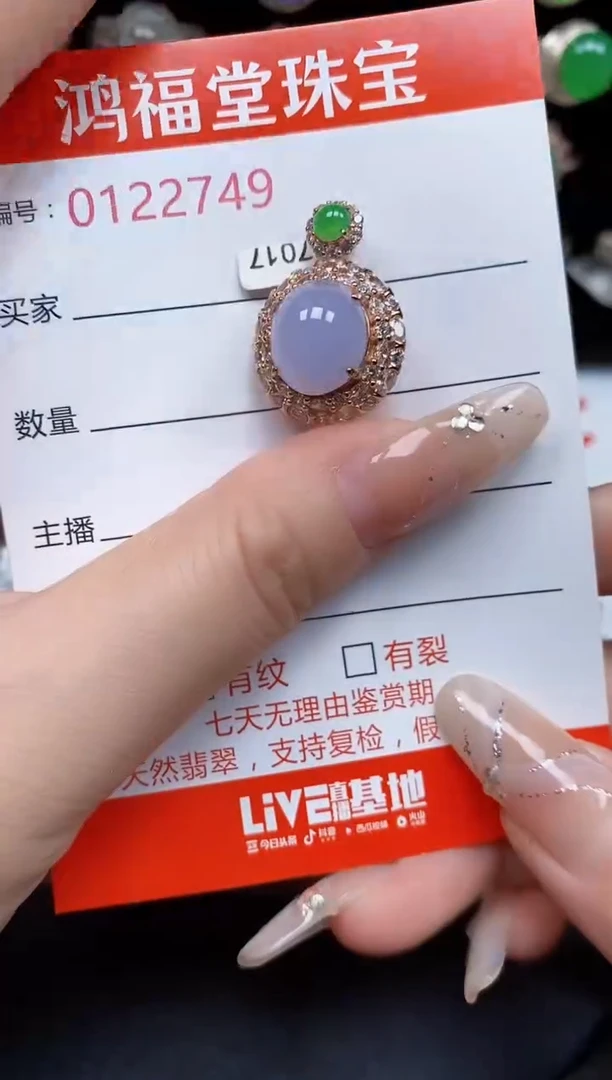 颈饰银S925镶嵌翡翠2749