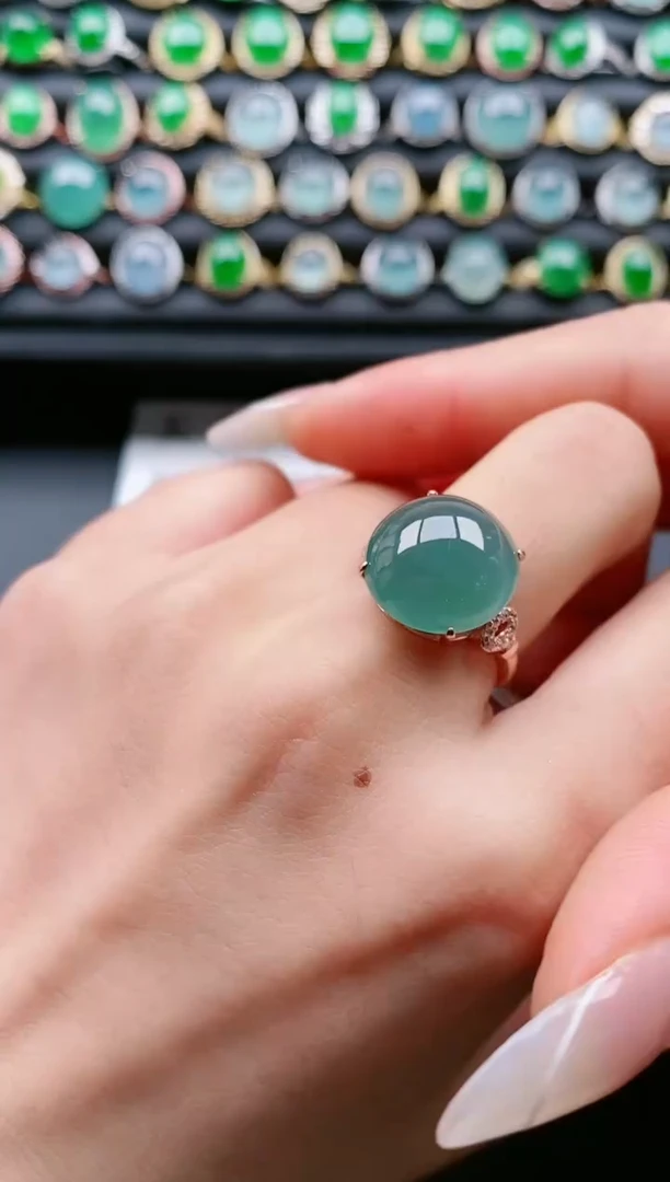 【闪购商品】翡翠戒指银S925镶嵌1111111