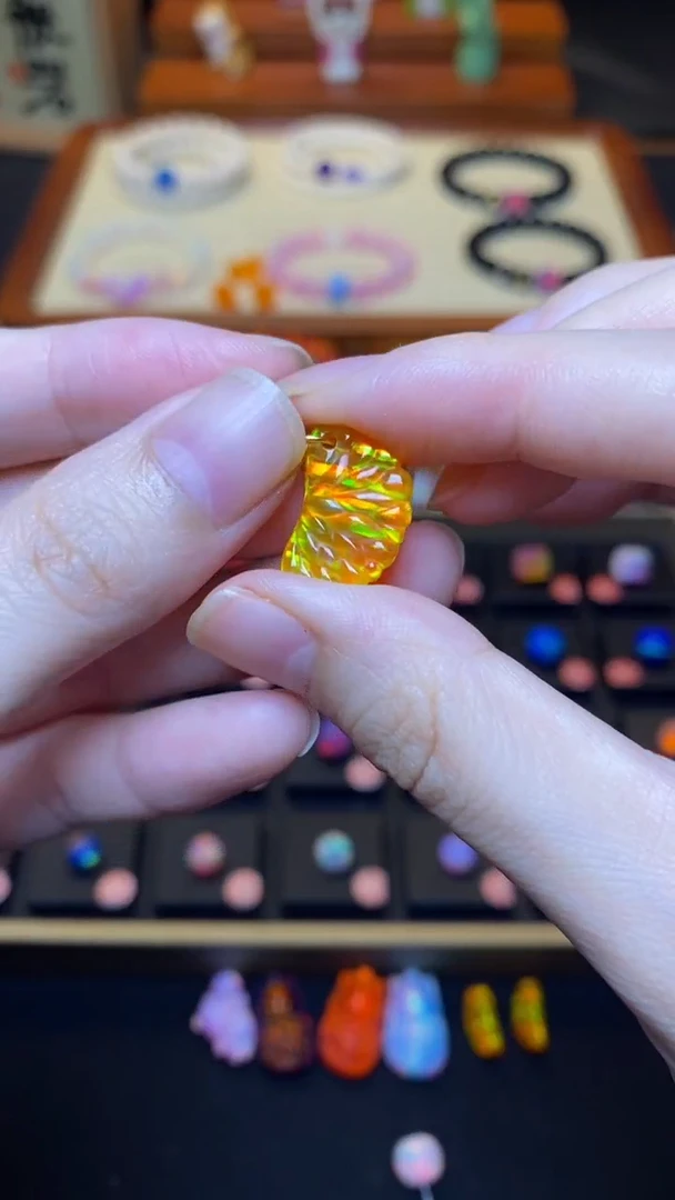 树脂制品人工欧泊17mm 橘子瓣7