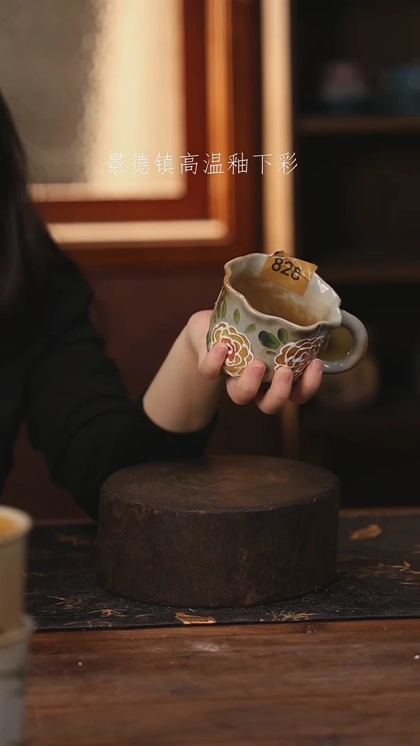 陶瓷景德镇高温釉下手绘陶瓷@L828@