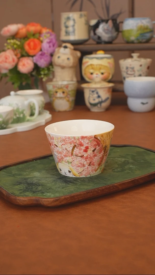 是泥吖 小羊猪口杯