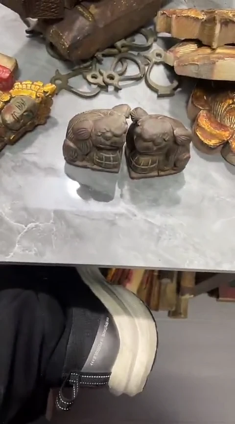 【闪购商品】香榧木一对孤品木雕80