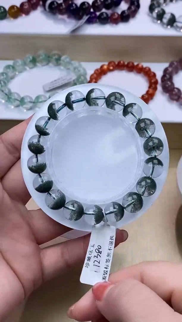 【闪购商品】水晶手链未镶嵌聚宝盆绿幽灵10m+