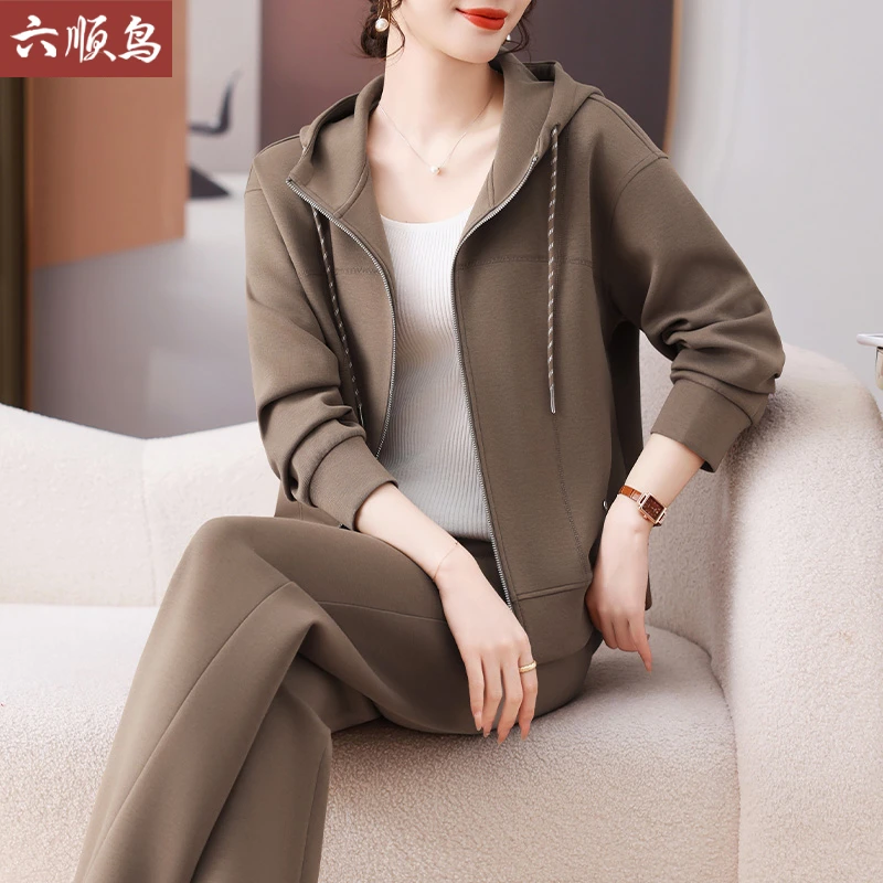 妈妈运动服套装春秋洋气中老年女士卫衣两件套阔太太休闲上衣时尚