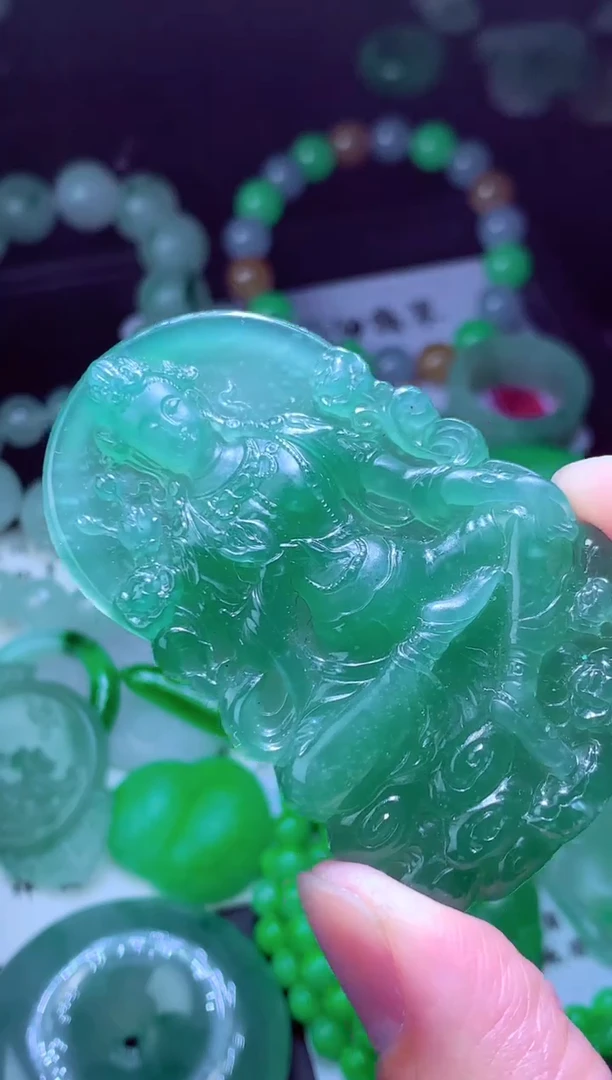 未镶嵌定制翡翠安*?翡翠毛货定制