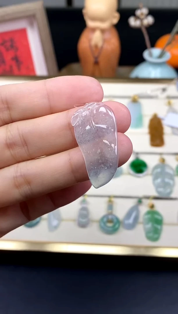 吊坠(不含链)未镶嵌翡翠叶子@@CMT0336