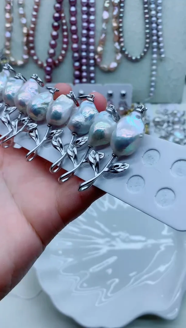 淡水珍珠未镶嵌吊坠(不含链)淡水珍珠吊坠多样性发其一