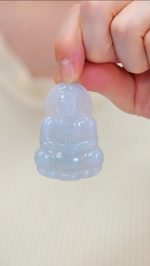 翡翠未镶嵌吊坠(不含链)观音挂件