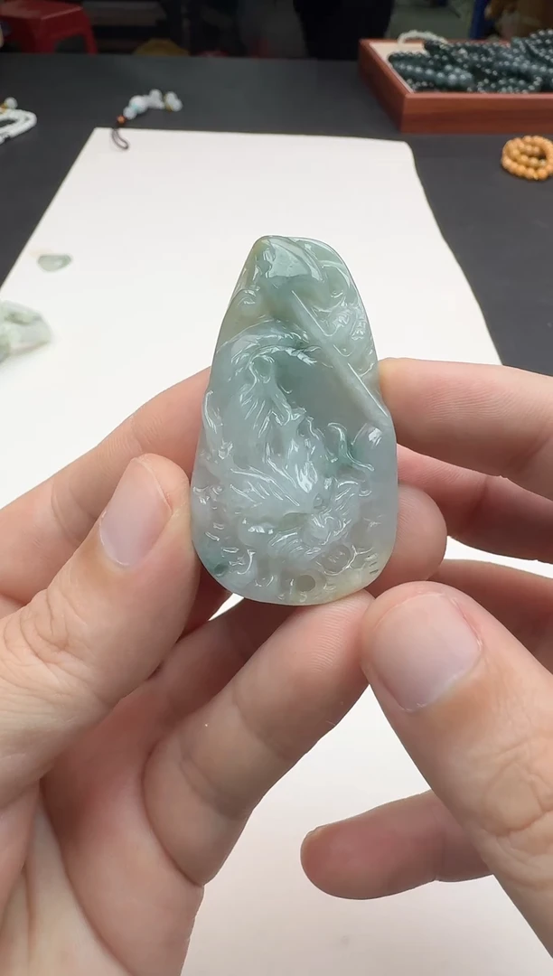 翡翠未镶嵌吊坠(不含链)1