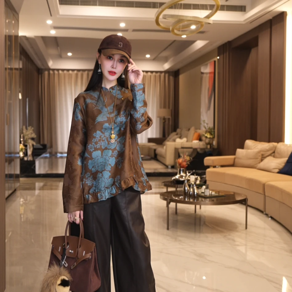 飞儿【青鸾上衣】2025早秋新款时尚百搭气质衬衫上衣