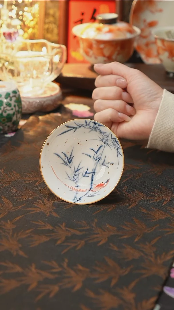 杯景德镇陶瓷杯碗柴烧多人