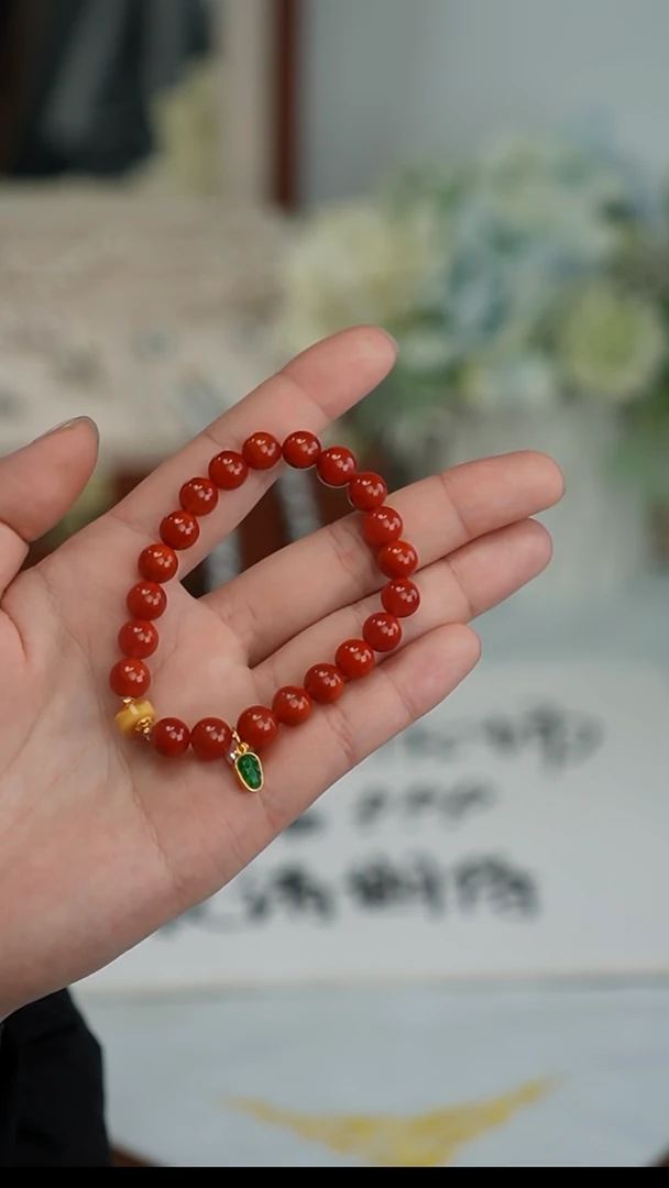 【闪购商品】南红玛瑙手串合金手串 8-9mm