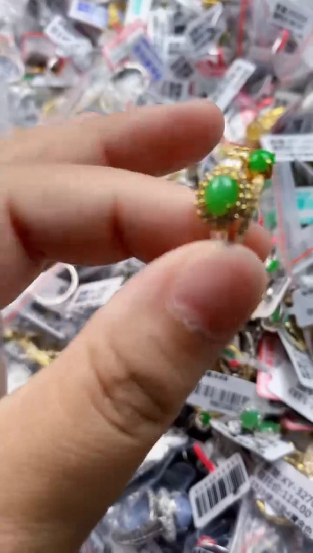 翡翠戒指银S925镶嵌4444     8
