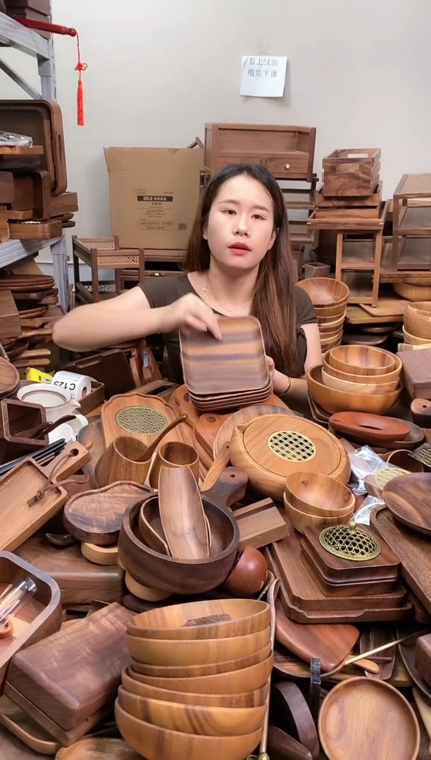 木  南美胡桃木正方盘16.5*16.5*2cm