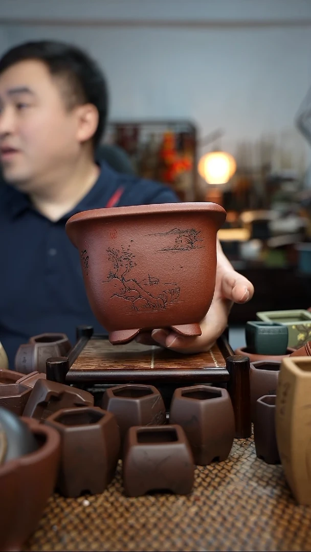 紫砂花盆長木軒精品紫砂