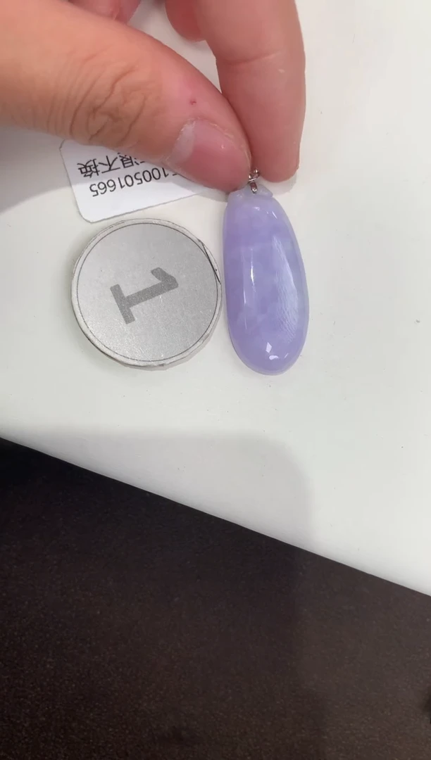 颈饰18K金镶嵌翡翠天然缅甸A货翡翠